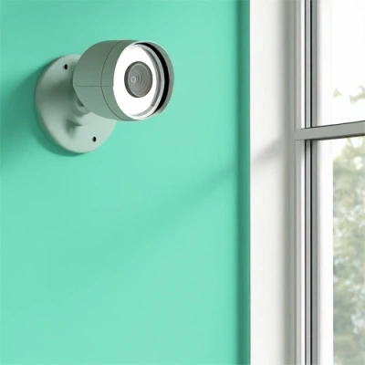 Lawrence vivint camera facing a window